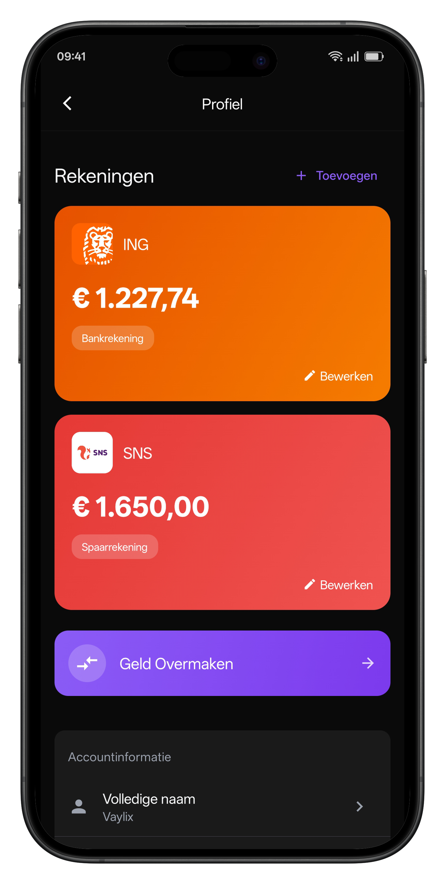 FINQO — Bank accounts and profile management
